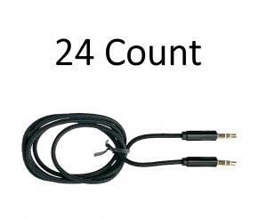 24 Count 3.5 Audio Cable Black