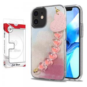 Heart Chain Bracelet Case-Pink Cloud-For iPhone 12/12 Pro