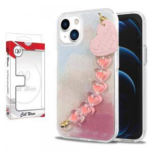 Heart Chain Bracelet Case-Pink Cloud-For iPhone 13