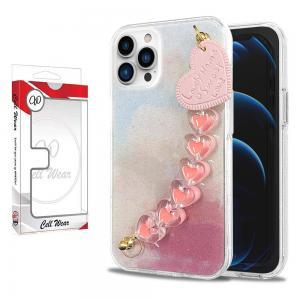 Heart Chain Bracelet Case-Pink Cloud-For iPhone 13 Pro