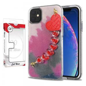 Heart Chain Bracelet Case-Pink Fusion-For iPhone XR