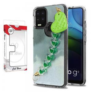 Heart Chain Bracelet Case-Green Fusion-For Moto G Stylus 5G