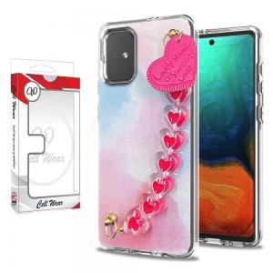 Heart Chain Bracelet Case-Cotton Candy-For Samsung A71 5G