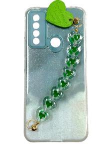 Heart Chain Bracelet Case-Green Fusion-TCL 20 XE