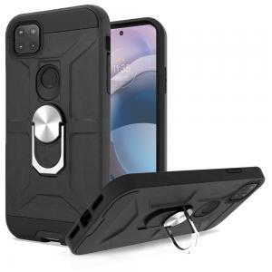 Dynamic Magnetic RingStand Cover Case Black For Motorola Moto One 5G Ace