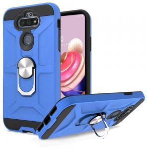 Dynamic Magnetic Ring Holder Stand Matte Finish Case with Blue for LG Arist
