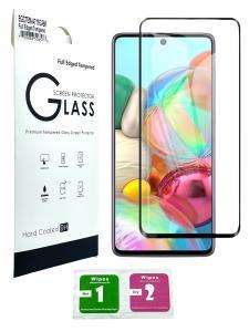 Black Edged Tempered Glass (Black) Screen Protector, for Samsung Galaxy A71