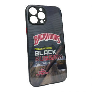 For iPhone 12/12 PRO Designer Case-Backwoods Black Russian