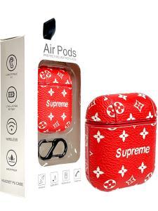 Designer Print Red Supreme for Apple AirPods 1/2