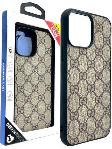 Designer Print Brown Gucci for iPhone 13 Pro