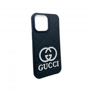 For iPhone 13 3D Designer Case-Black Gucci