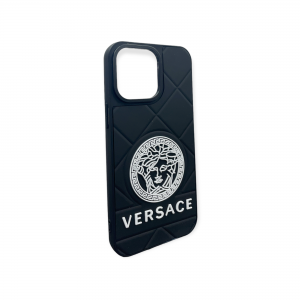 For iPhone 13 3D Designer Case-Black Versace