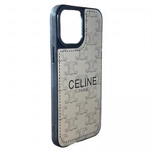 For iPhone 13 Pro Max Fashion Designer Case-Celine White