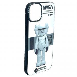 For iPhone 11 Mirror Fashion Designer Case-NASA KAWS