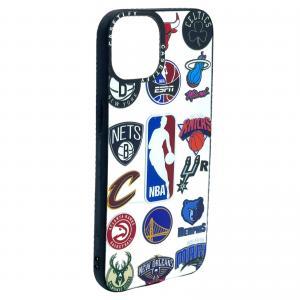 For iPhone 14 Mirror Fashion Designer Case-NBA Teams
