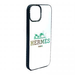 For iPhone 14 ProMax Mirror Fashion Designer Case-Hermes