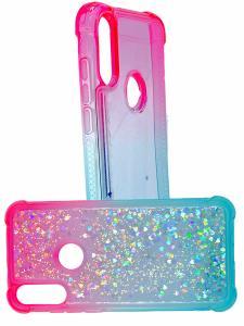 Quick Sand Glitter Case Moto E7 Pink/Teal