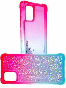 Quick Sand Glitter Case Sam A51 Pink/Teal