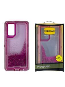Quicksand Defender Case for Samsung Note 20 Ultra Hot Pink