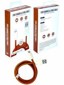 GEMS USB Charge & Sync 3ft Cable, USB to Lightning - Brown