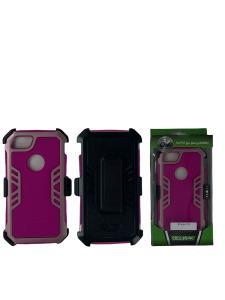 Shockproof Holster Case with Kickstand for Iphone 6/7/8 Black/Pink
