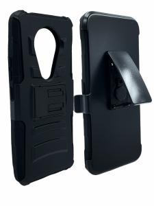 Holster Clip Kickstand Case Cover - Black/Black For Nokia C5