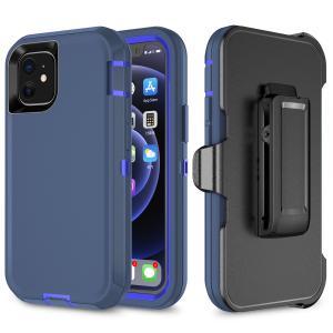 Shockproof Defender Case with Holster for IPhone 12 Mini Blue
