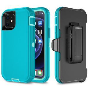 Shockproof Defender Case with Holster for IPhone 12 Mini Teal