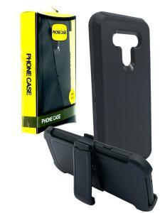 Shockproof Defender Case with Holster for LG K51 -Black