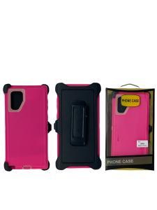 Shockproof Defender Case with Holster for Samsung Note 10 -Pink