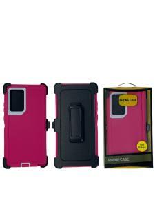 Shockproof Defender Case with Holster for Samsung Note 20 Ultra -Pink