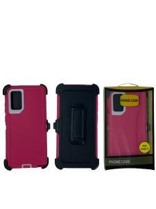 Shockproof Defender Case with Holster for Samsung Note 20 -Pink