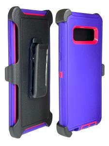 Shockproof Defender Case with Holster for Samsung Note 8 -Purple