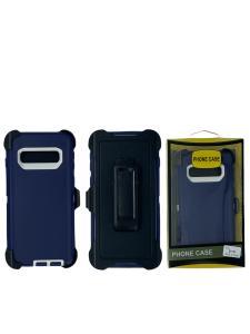 Shockproof Defender Case with Holster for Samsung S10 -Blue