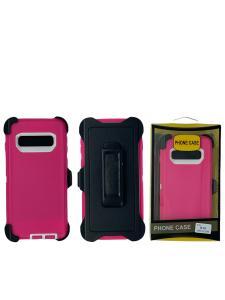 Shockproof Defender Case with Holster for Samsung S10 -Pink
