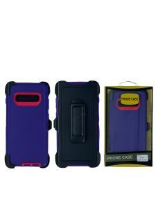 Shockproof Defender Case with Holster for Samsung S10 Plus -Purple