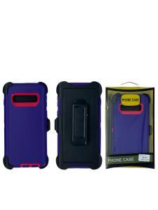 Shockproof Defender Case with Holster for Samsung S10 -Purple