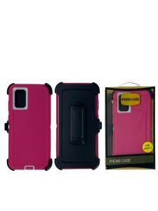 Shockproof Defender Case with Holster for Samsung Samsung S20 Plus -Pink