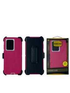 Shockproof Defender Case with Holster for Samsung Samsung S20 Ultra -Pink