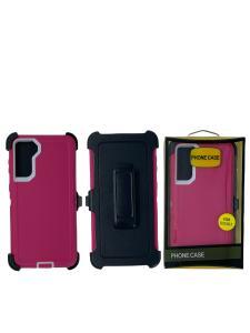 Shockproof Defender Case with Holster for Samsung Samsung S21 Plus -Pink