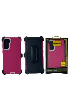 Shockproof Defender Case with Holster for Samsung Samsung S21 -Pink