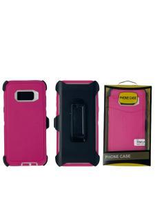 Shockproof Defender Case with Holster for Samsung S8 Plus -Pink