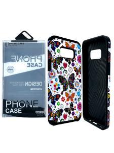 Shockproof Hybrid Case with Butterfly Design for Samsung Galaxy S8 Plus
