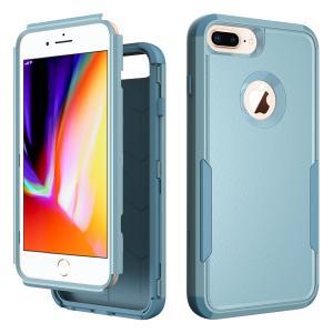 3 Piece Shock Proof Commander Series Case for IPhone 6+/7+/8+ -Light Blue
