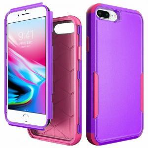 3 Piece Shock Proof Commander Series Case for IPhone 6+/7+/8+ -Purple