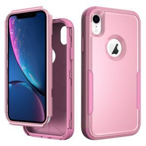 3 Piece Shock Proof Commander Series Case for IPhone XR -Pink