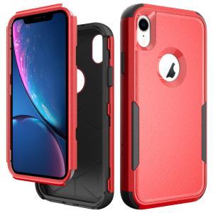 3 Piece Shock Proof Commander Series Case for IPhone XR -Red