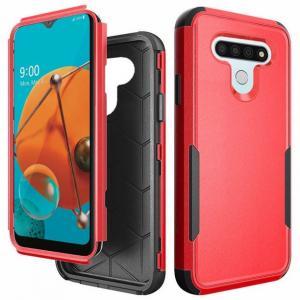 3 Piece Shock Proof Commander Series Case for LG K51 -Red
