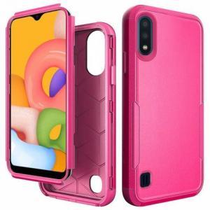 3 Piece Shock Proof Commander Series Case for Samsung A01 -Pink