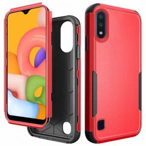 3 Piece Shock Proof Commander Series Case for Samsung A01 -Red